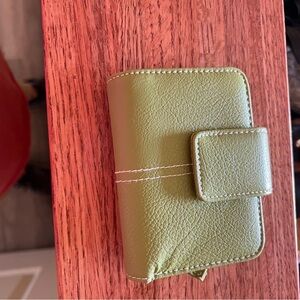 Green Leather Phone Wallet Case